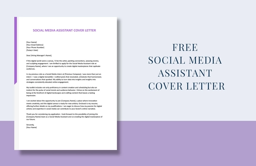 Social Media Assistant Cover Letter
