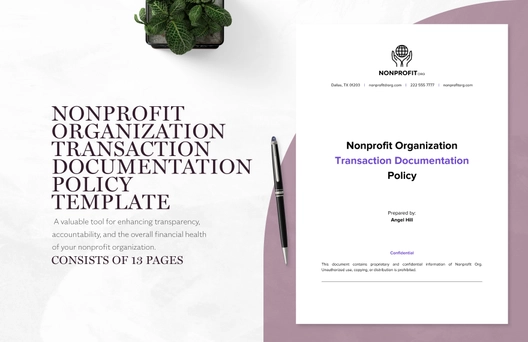 Nonprofit Organization Transaction Documentation Policy Template