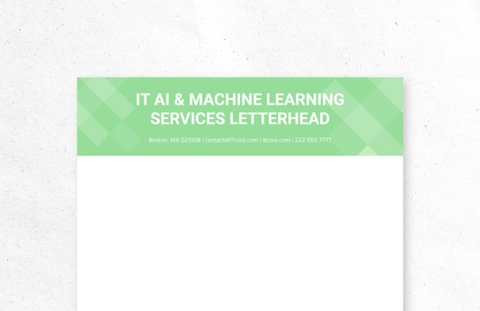 IT AI & Machine Learning Services Letterhead Template