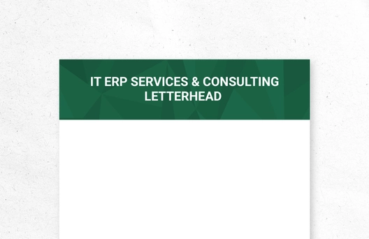 IT ERP Services & Consulting Letterhead Template