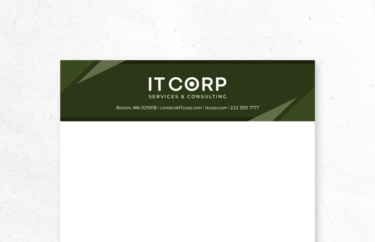 IT Content Management Systems (CMS) Consulting Letterhead Template