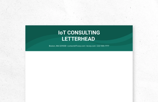 IoT Consulting Letterhead Template