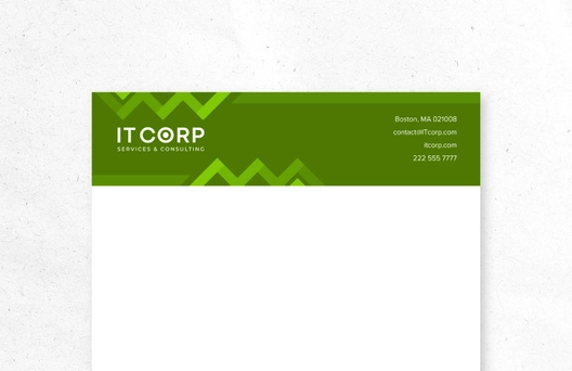 IT Education Technology Consulting Letterhead Template