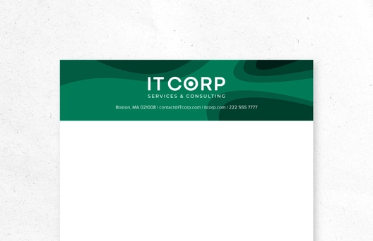 IT Social Media & Online Marketing Consulting Letterhead Template