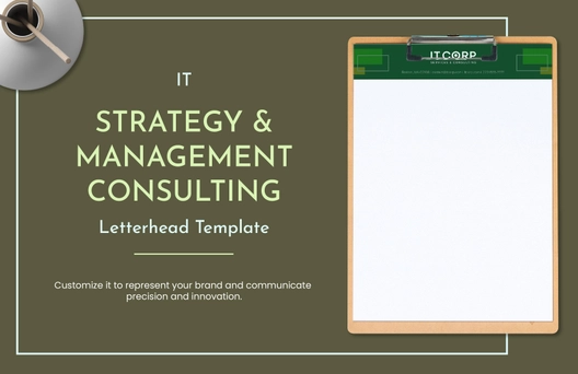 IT Strategy & Management Consulting Letterhead Template