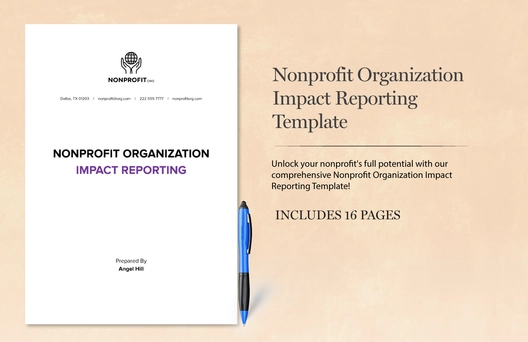 Nonprofit Organization Impact Reporting Template Nonprofit Organization Impact Reporting Template