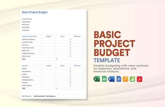 Basic Project Budget Template