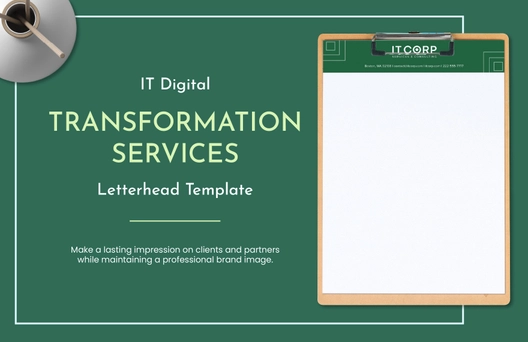 IT Digital Transformation Services Letterhead Template