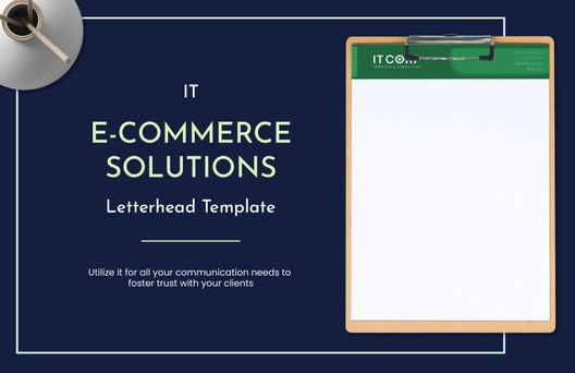 IT E-Commerce Solutions Letterhead Template