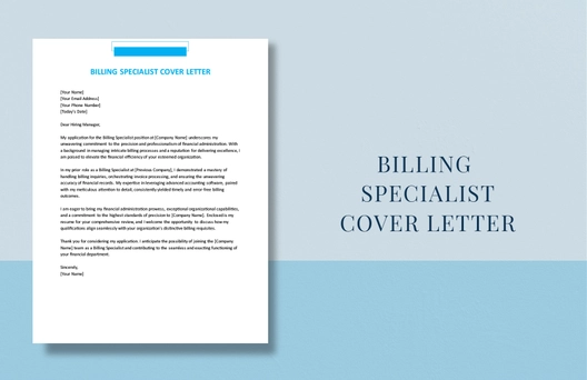 Billing Specialist Cover Letter