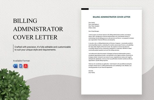 Billing Administrator Cover Letter