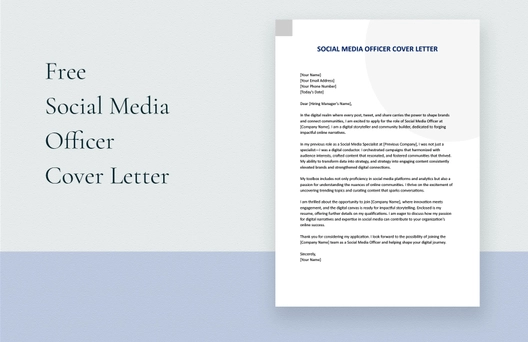 Social Media Officer Cover Letter
