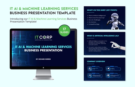 IT AI & Machine Learning Services Business Presentation Template