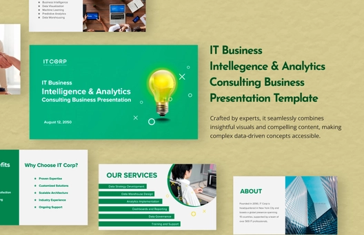 IT Business Intelligence & Analytics Consulting Business Presentation Template