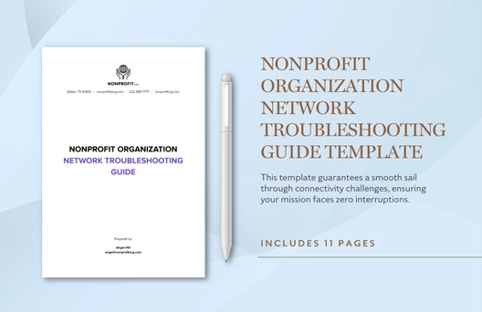 Nonprofit Organization Network Troubleshooting Guide Template