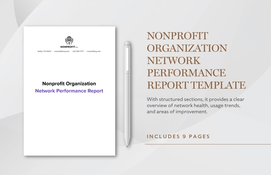 Nonprofit Organization Network Performance Report Template Nonprofit Organization Network Performance Report Template
