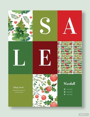 Christmas Shopping Sale Poster Template