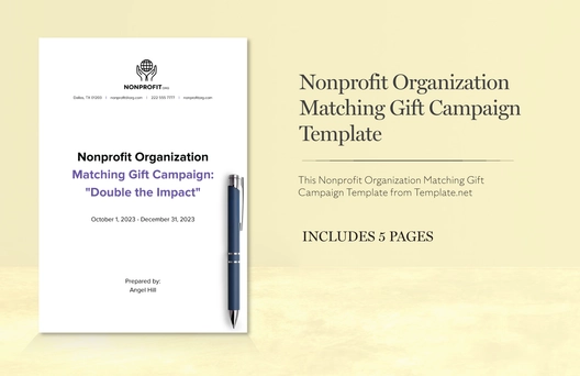 Nonprofit Organization Matching Gift Campaign Template