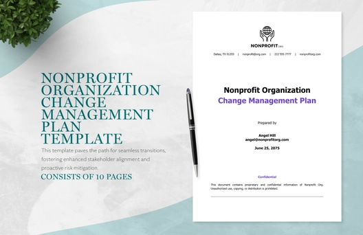 Nonprofit Organization Change Management Plan Template