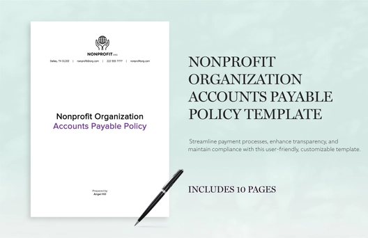 Nonprofit Organization Accounts Payable Policy Template