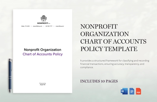 Nonprofit Organization Chart of Accounts Policy Template Nonprofit Organization Chart of Accounts Policy Template