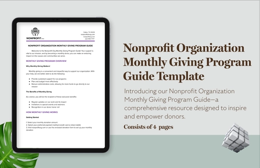 Nonprofit Organization Monthly Giving Program Guide Template