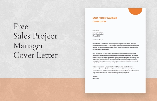 Sales Project Manager Cover Letter Sales Project Manager Cover Letter