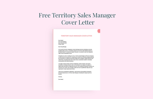 Territory Sales Manager Cover Letter Territory Sales Manager Cover Letter