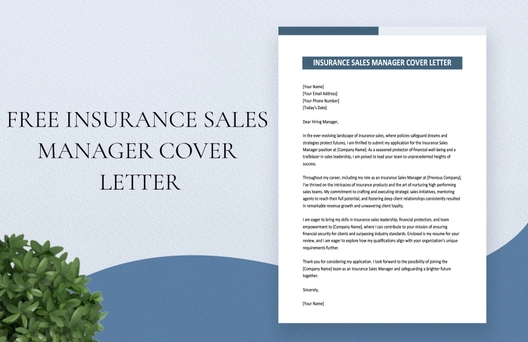 Insurance Sales Manager Cover Letter