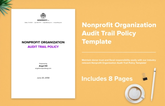 Nonprofit Organization Audit Trail Policy Template