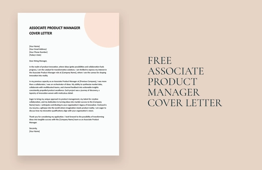 Associate Product Manager Cover Letter Associate Product Manager Cover Letter