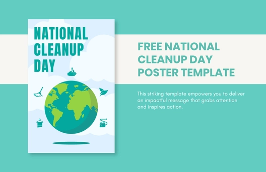 National CleanUp Day Poster Template