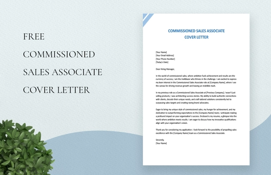 Commissioned Sales Associate Cover Letter