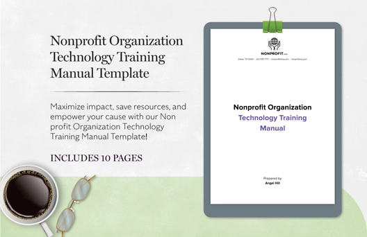 Nonprofit Organization Technology Training Manual Template