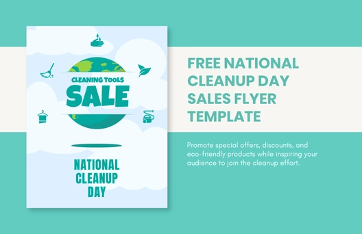 National CleanUp Day Sales Flyer Template
