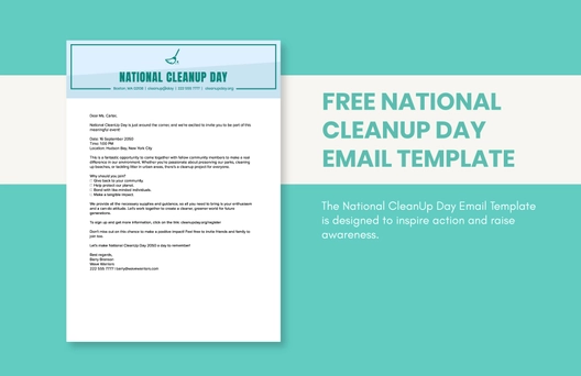 National CleanUp Day Email Template