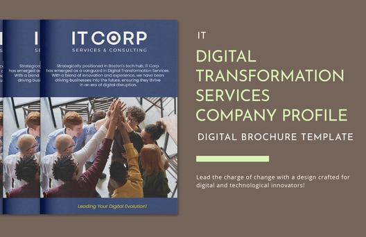 IT Digital Transformation Services Company Profile Digital Brochure Template