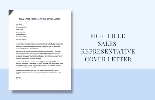 Field Sales Representative Cover Letter