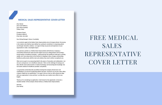 Medical Sales Representative Cover Letter