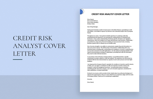 Credit Risk Analyst Cover Letter