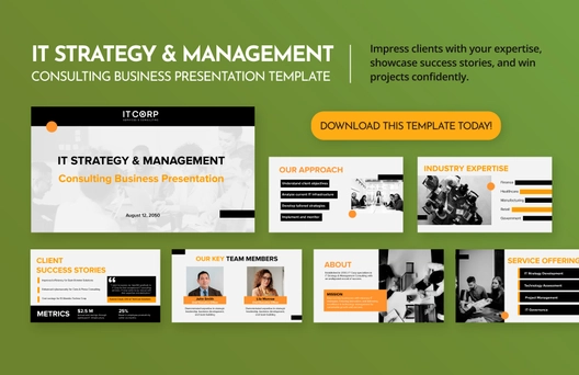 IT Strategy & Management Consulting Business Presentation Template
