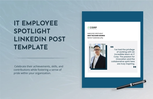 IT Employee Spotlight LinkedIn Post Template