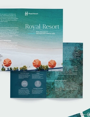 Royal Resort Bi-Fold Brochure Template