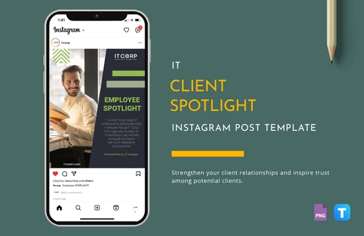 IT Client Spotlight Instagram Post Template