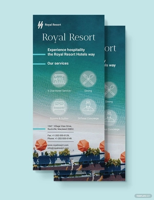 Royal Resort Rack Card Template