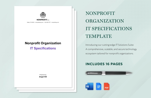 Nonprofit Organization IT Specifications Template