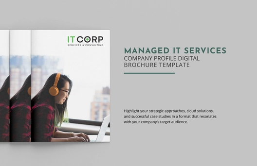 Managed IT Services Company Profile Digital Brochure Template