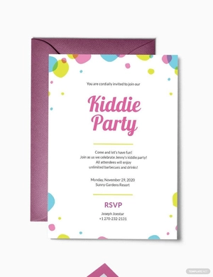 Kids Party Invitation Template