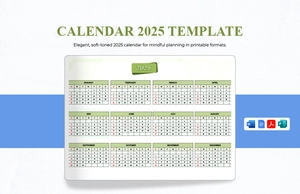 Calendar 2025 Template