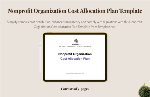 Nonprofit Organization Cost Allocation Plan Template